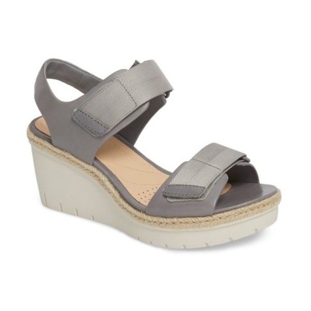 NEW Clarks Artisan - Palm Shine sandals in grey leather